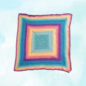 Super Soft & Vibrant Rainbow Baby Blanket | Handmade Heirloom Afghan